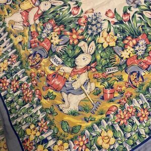 Spring Easter Tablecloth Bardwil Linens Garden Friends 54 X 94 100% Cotton